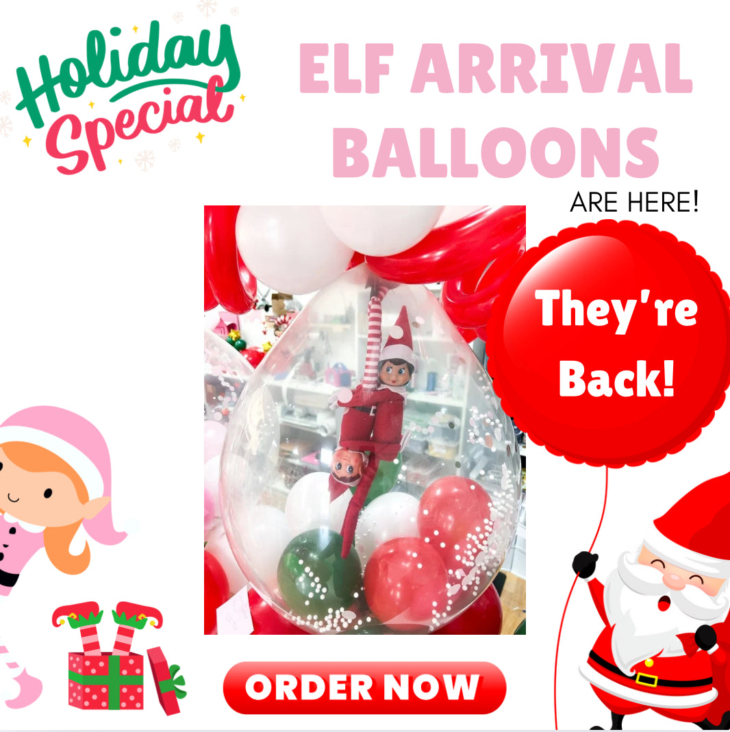 Santa's Helper Arrival Balloon - Snow Globe