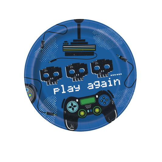Gamer Themed Dessert Plates - 8pk