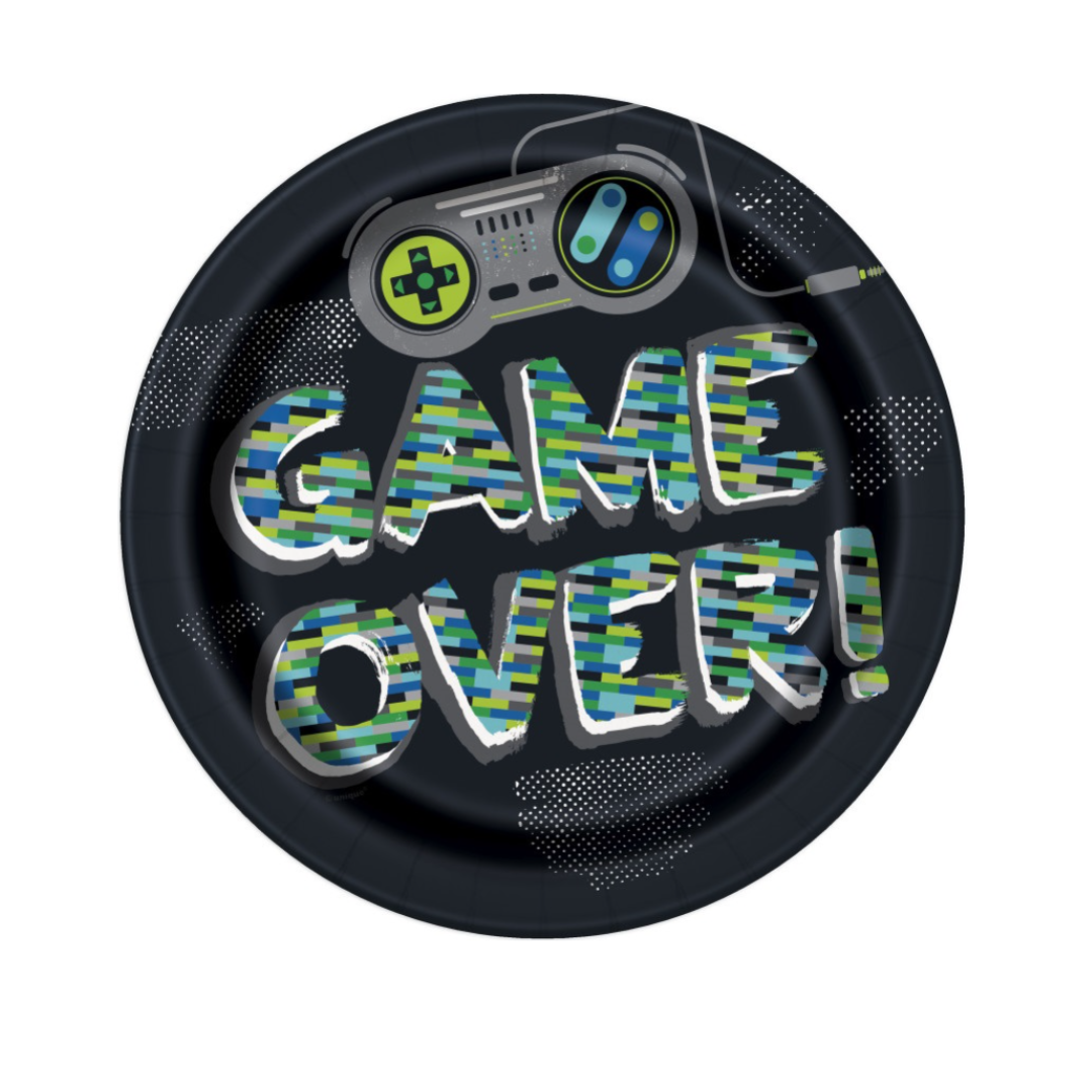 Gamer Themed Dinner Plates - 8pk
