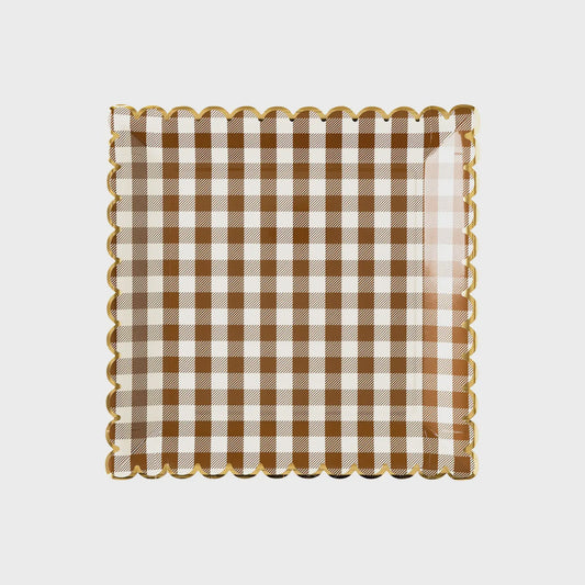 Gingham Dinner Plates 8pk