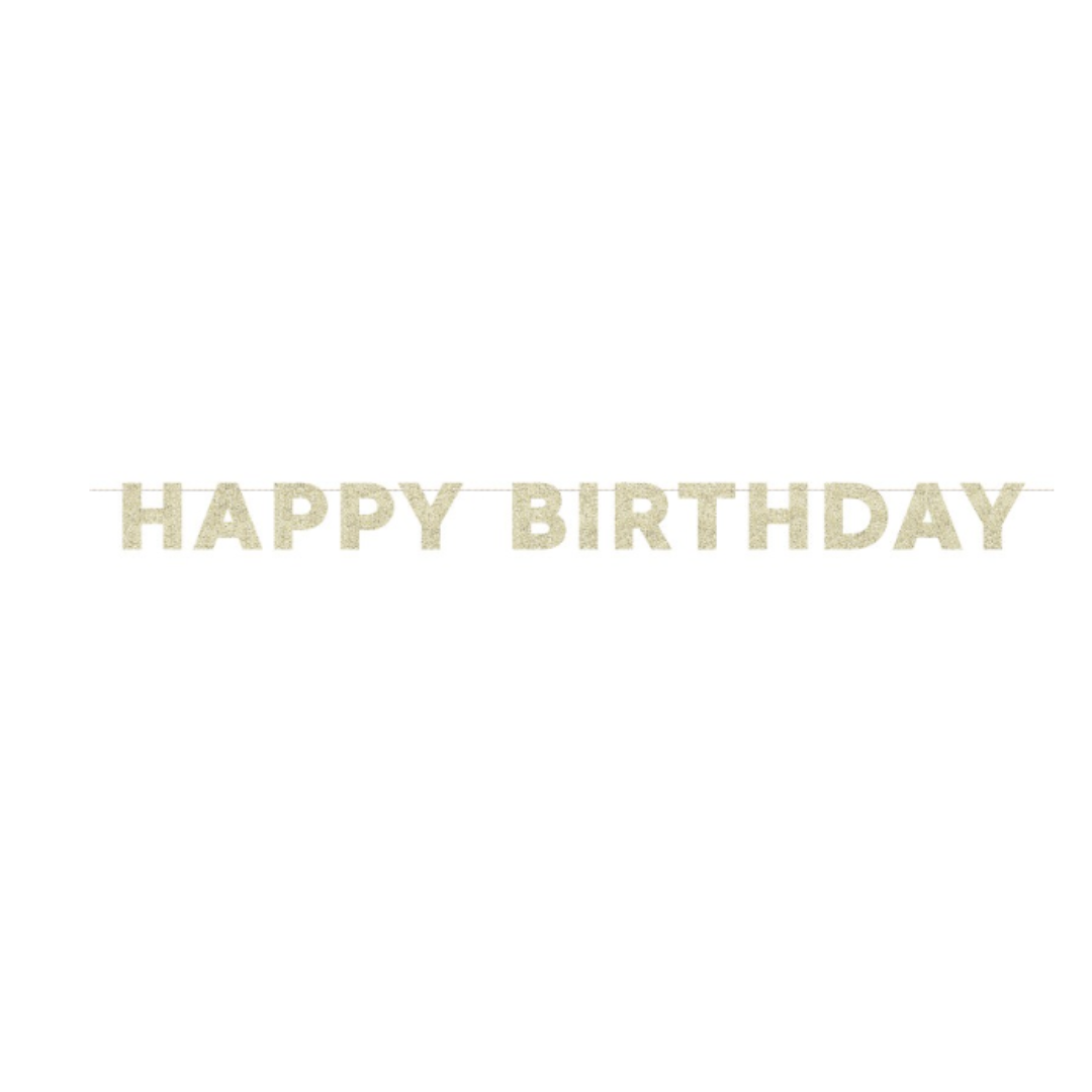 Gold Glitter HBD  Banner