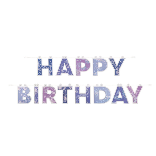 Confetti Filled Happy Birthday Banner