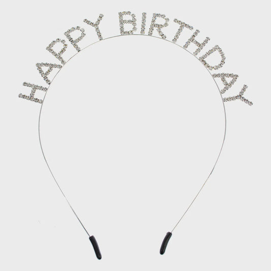 Happy Birthday Rhinestone Headband