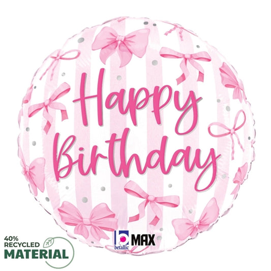 Foil Standard - HBD Pink Bows