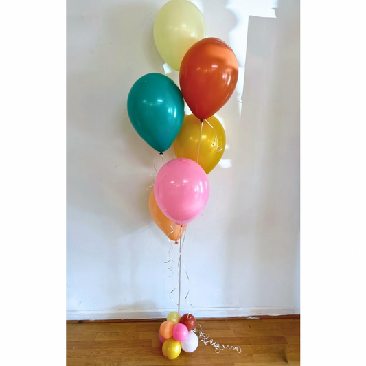 6 Balloons Helium Bouquet