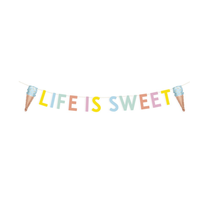 Ice Cream "Life is Sweet" Banner