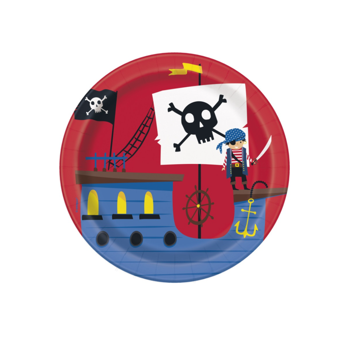 Pirate Themed Dessert Plates 8pk