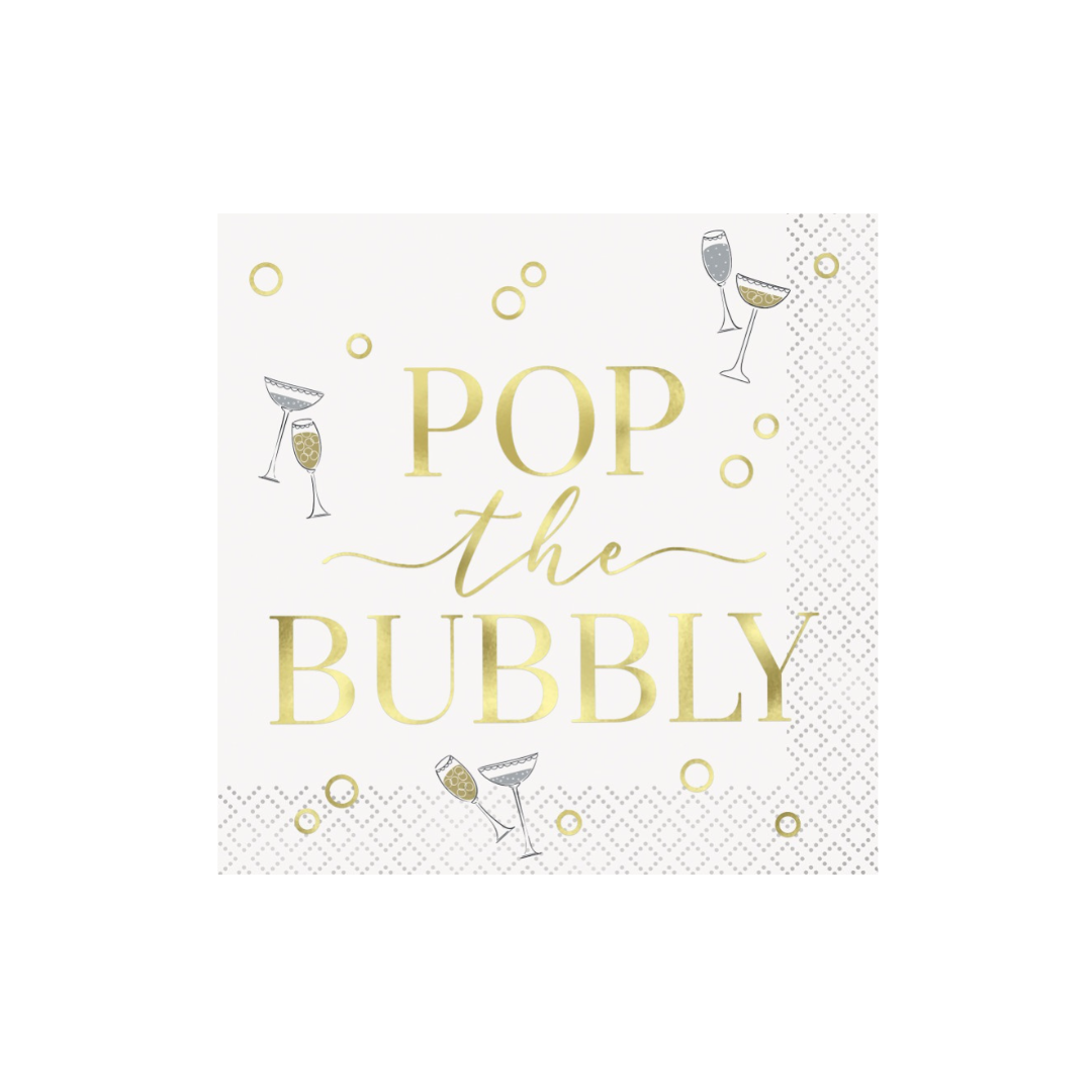 Pop The Bubbly Napkin - 16ct