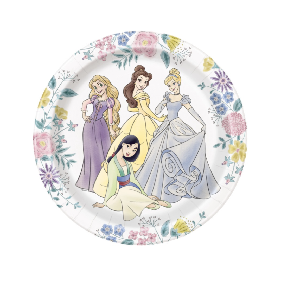 Princess Themed Dinner Plates - 8pk