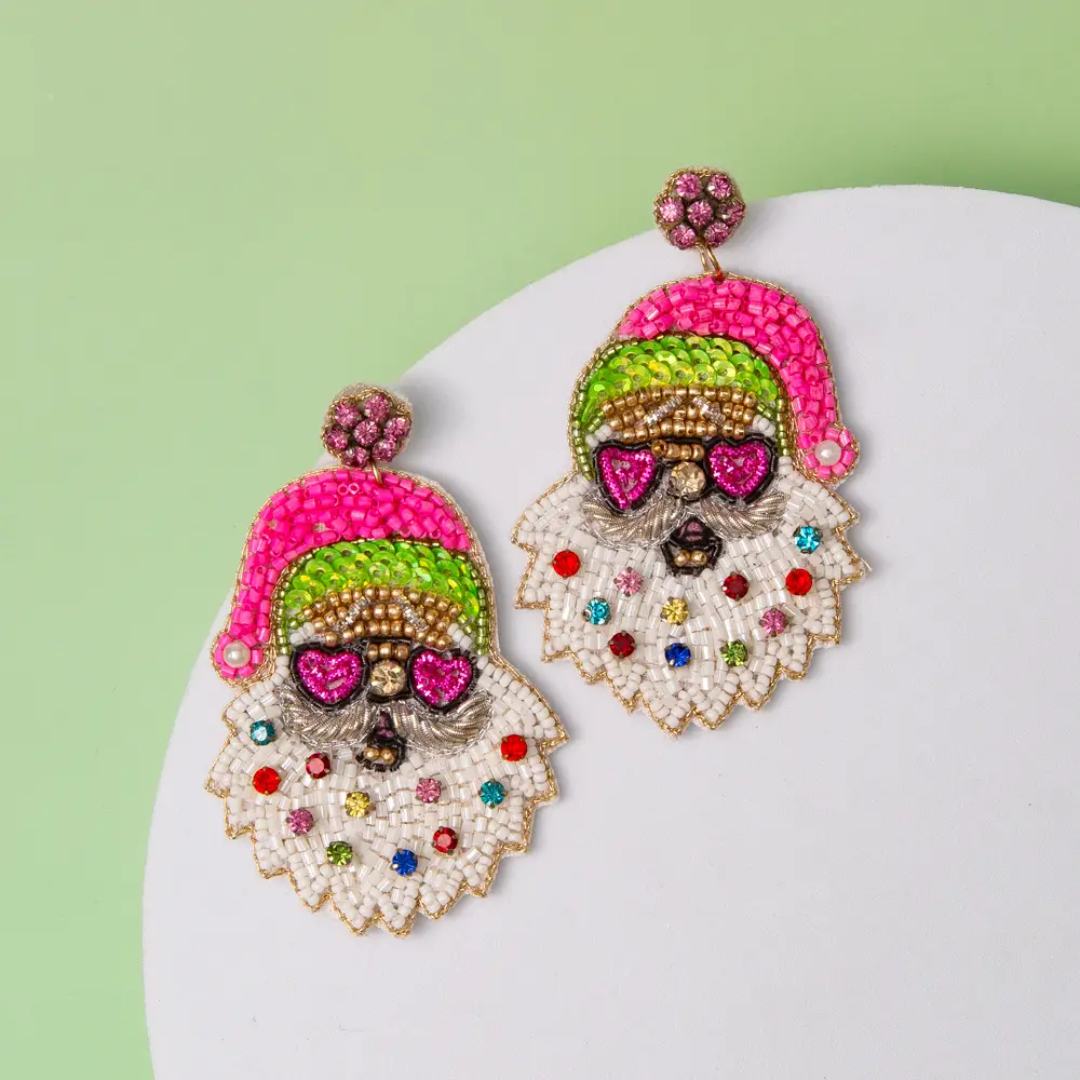 Santa Beaded Earrings