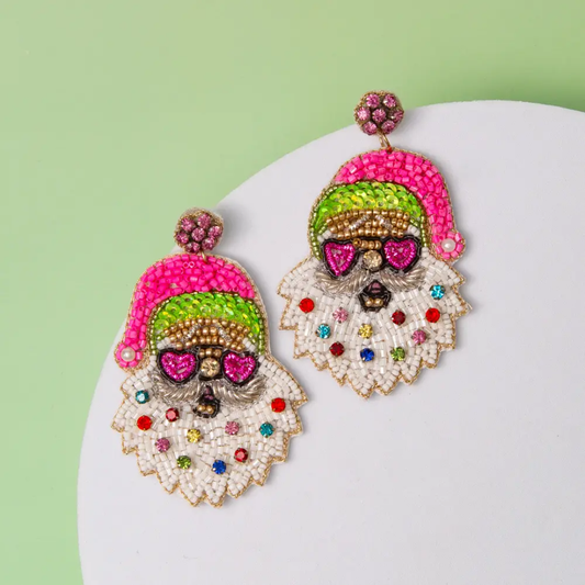 Santa Beaded Earrings