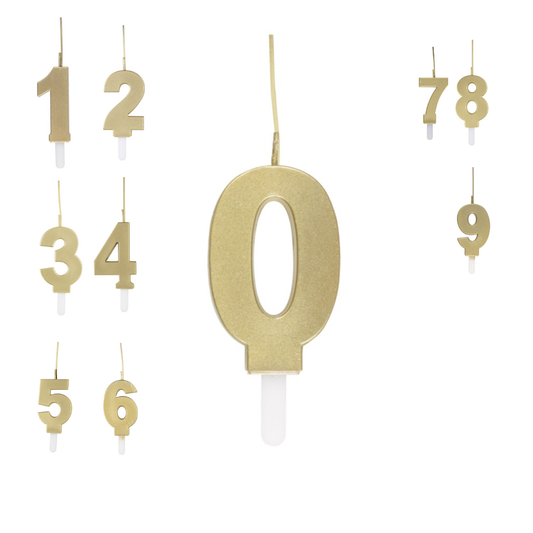 Sparkler & Candle Number Combo Gold