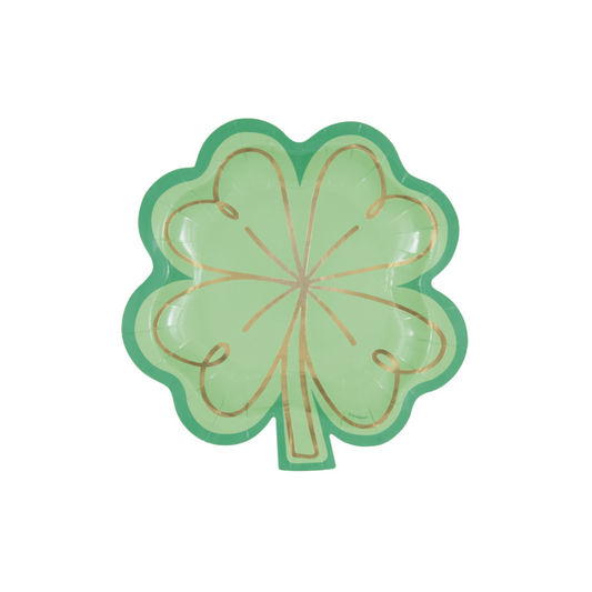 St. Patty's Day Shamrock Plates - 8pk