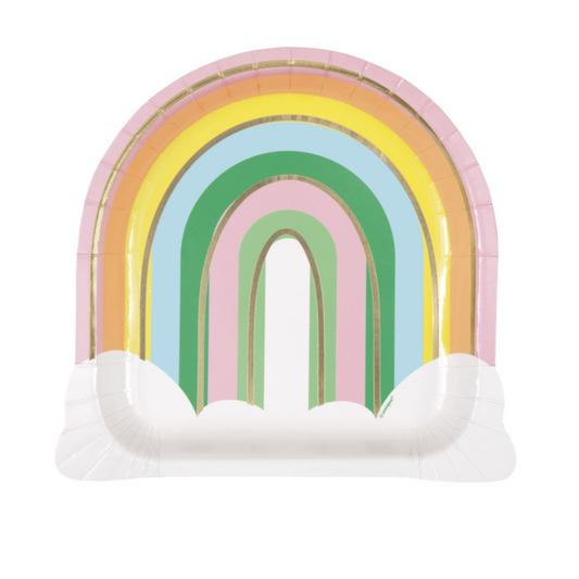 St. Patty's Day Rainbow Plates - 8pk