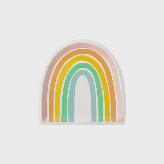 Pastel Rainbow Plates 8pk