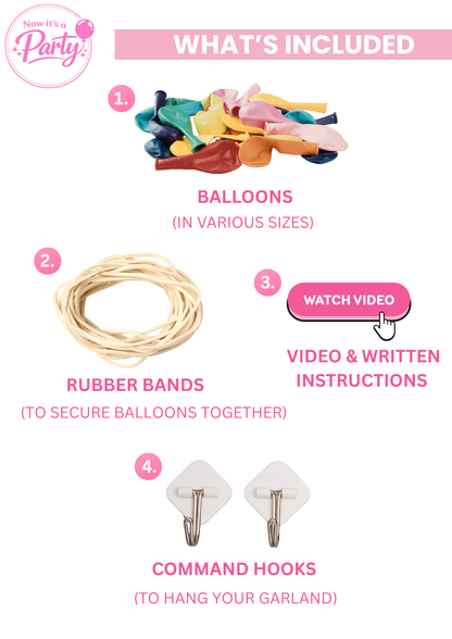 DIY Balloon Garland Kit (Choose Your Color(s) and Size)