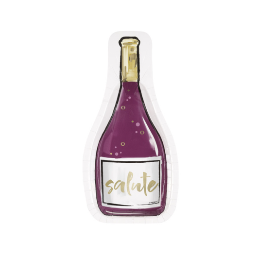 Wine Bottle Shaped Plates 8pk