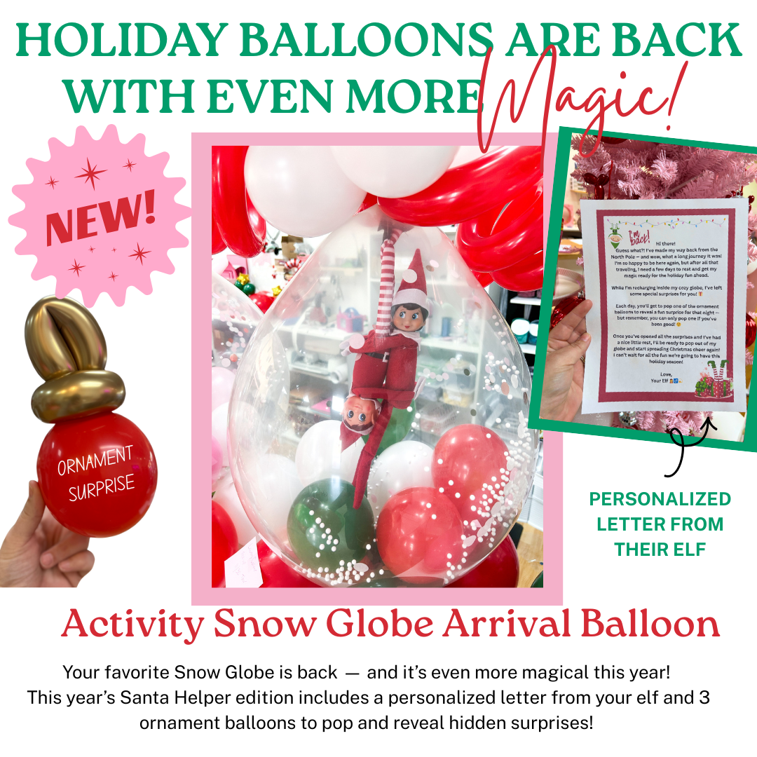 Activity Snow Globe Santa's Helper Arrival Balloon