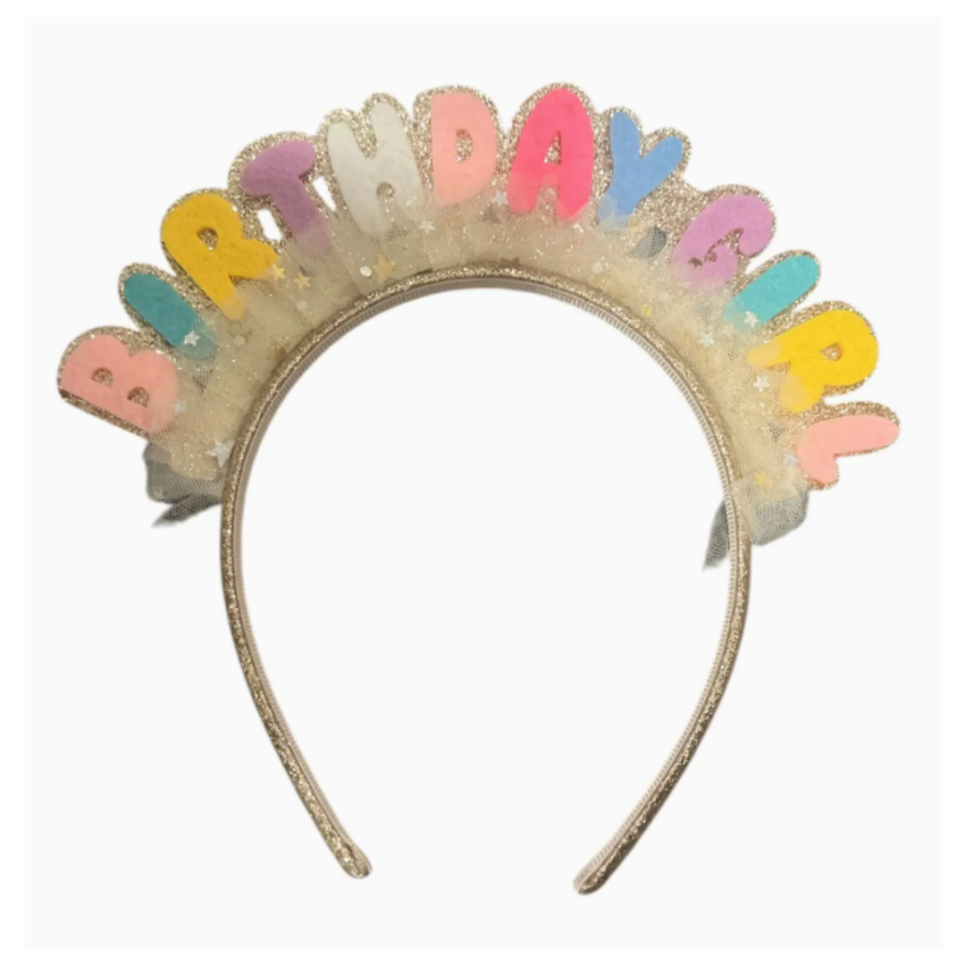 Colorful Birthday Girl Headband