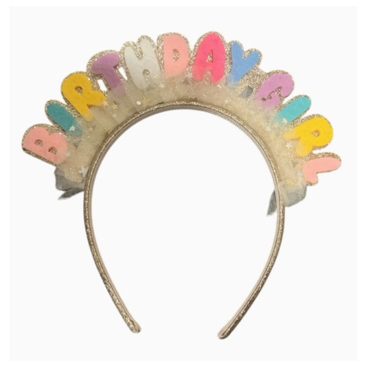 Colorful Birthday Girl Headband