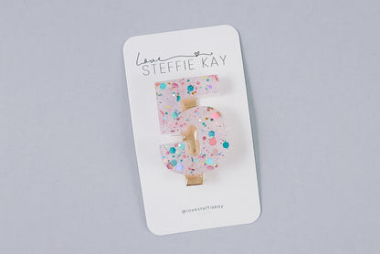 Birthday Number Hair Clip