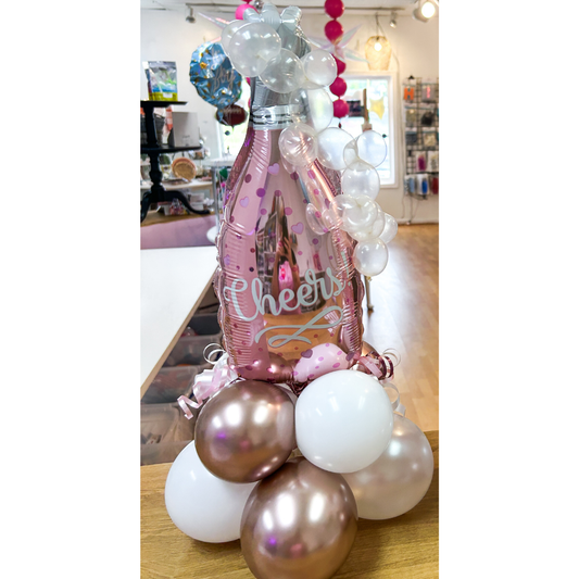 Centerpiece - Wine Bottle Topper "Cheers"