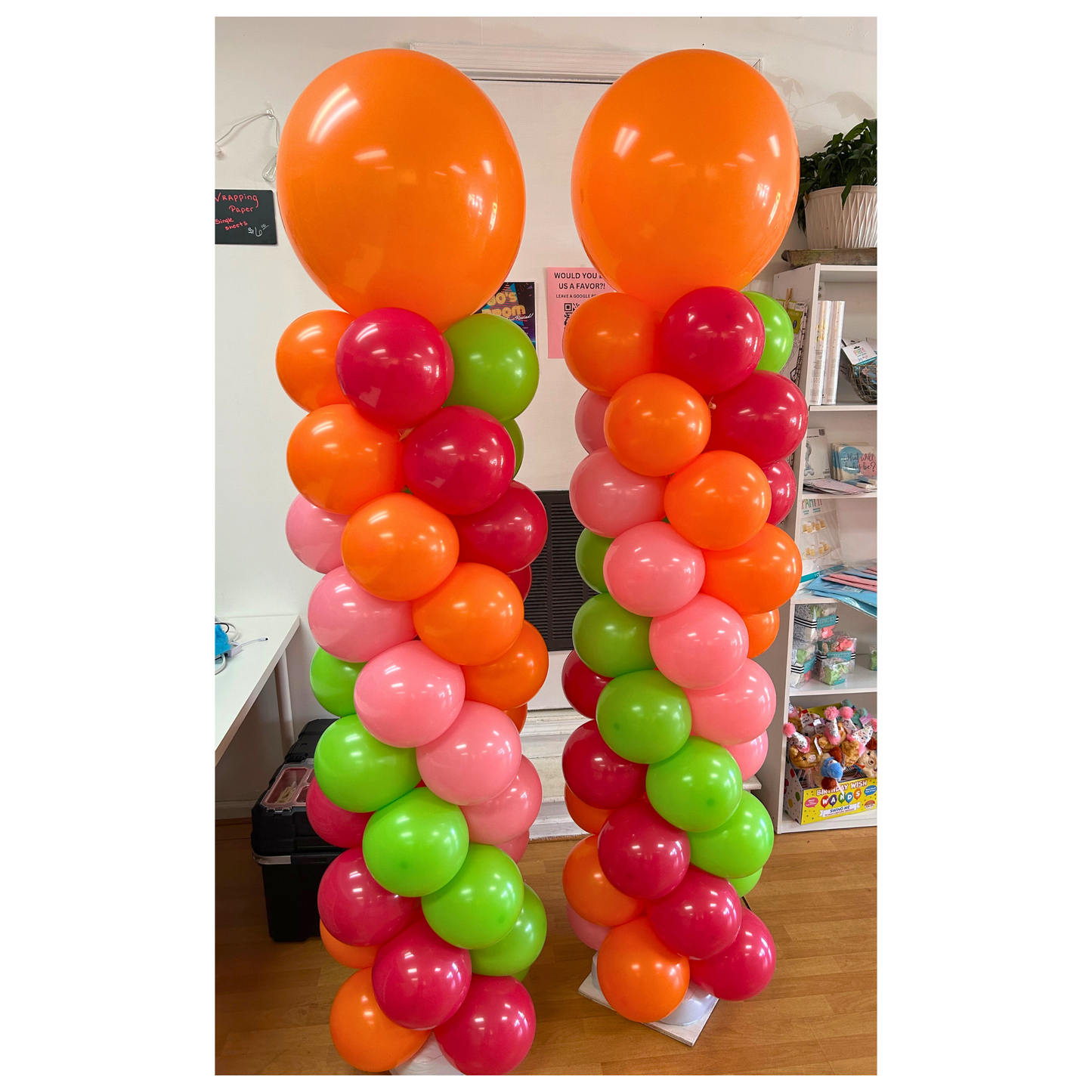 Spiral Balloon Column - Plain Topper