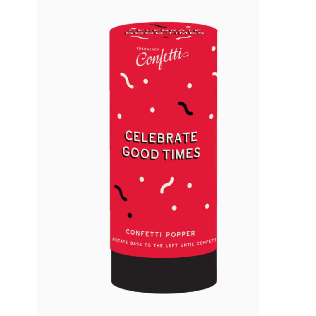 Confetti Popper - Red/Black