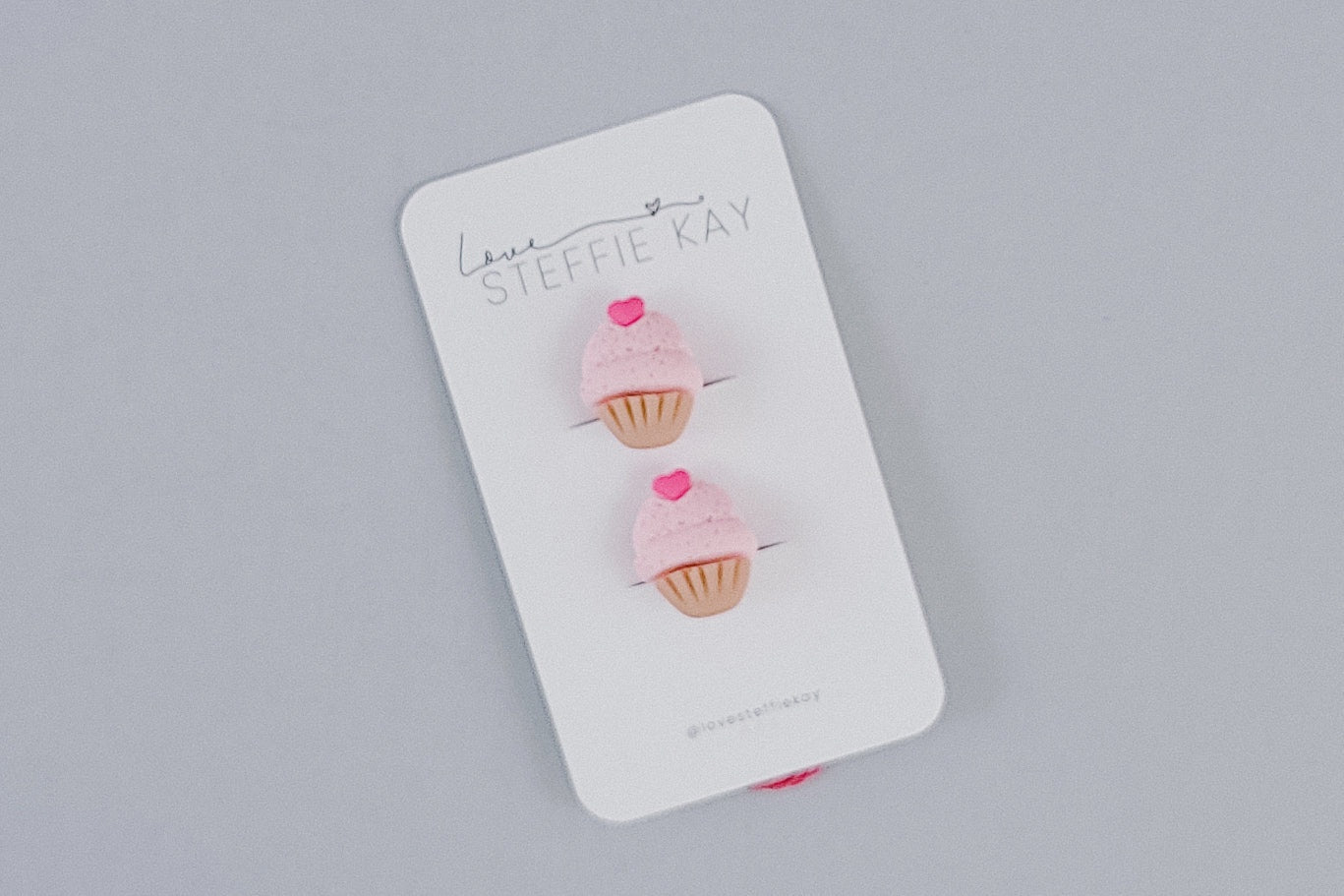 Pink Cupcake Hair Ties - 2pk