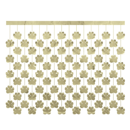 Foil Curtain - Gold Paw Print