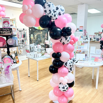 Balloon Garland Column (Organic) Half Arch