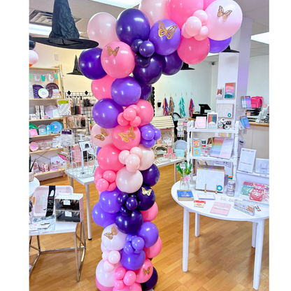 Balloon Garland Column (Organic) Half Arch