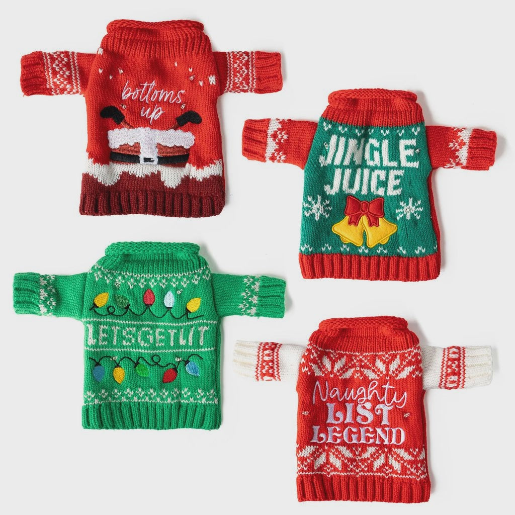 Wine Bottle Light-up Ugly Sweaters