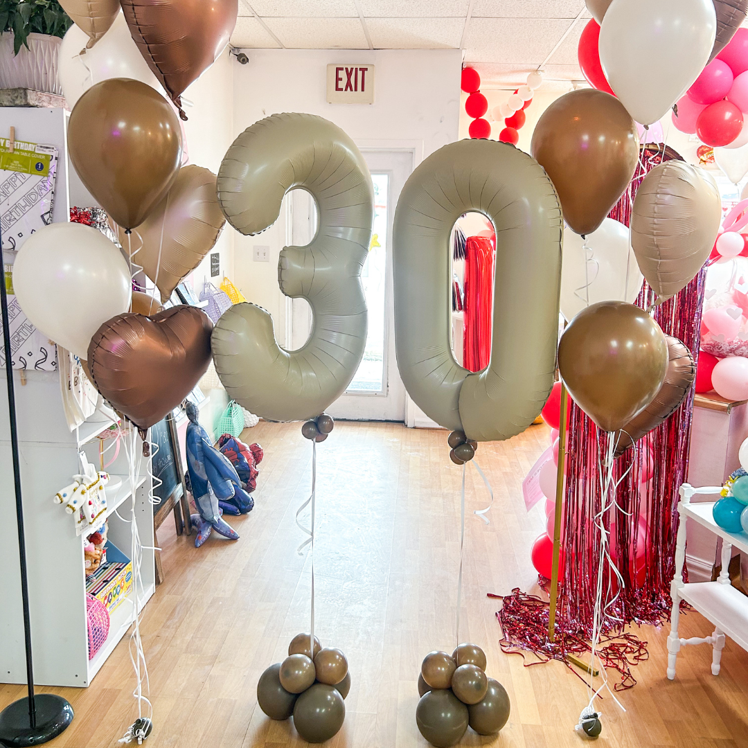 Number Balloon - Cream