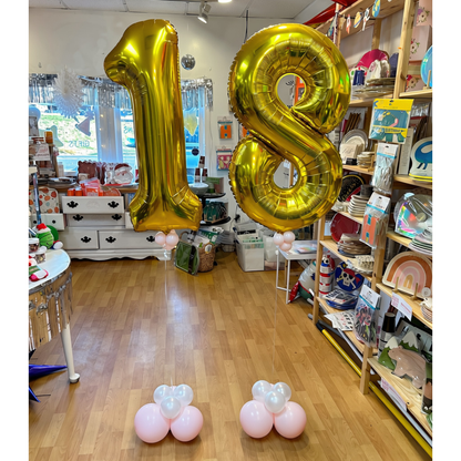 Number Balloon - Gold