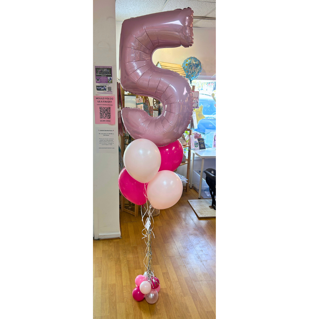 Number Balloon - Pastel Pink