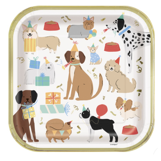 Pawty Animals Plates - Dog Themed
