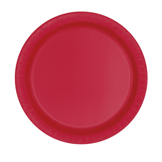 Red Dessert Plates