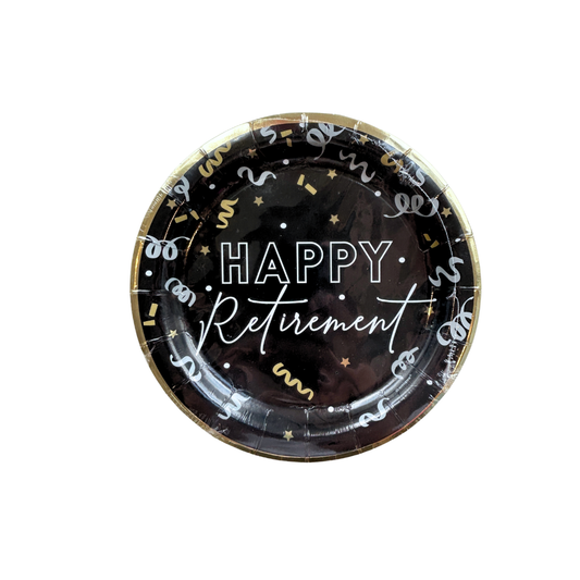 Happy Retirement Dessert Plates 8pk