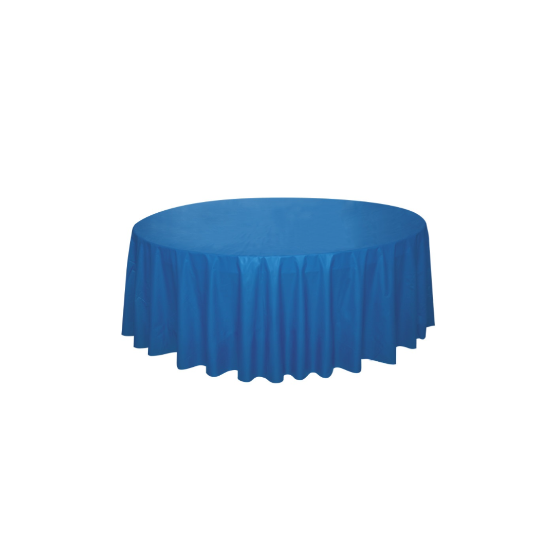 Royal Blue Round Tablecloth