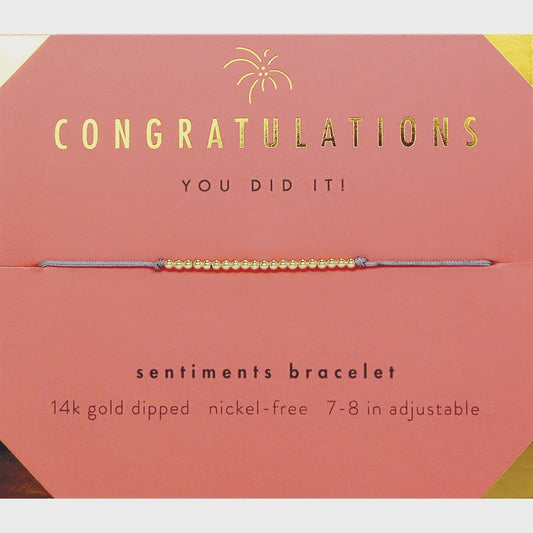 Sentiments Bracelet - Congratulations