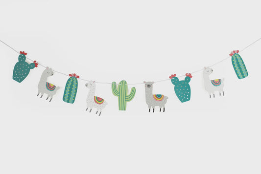 Llama and Cactus Garland