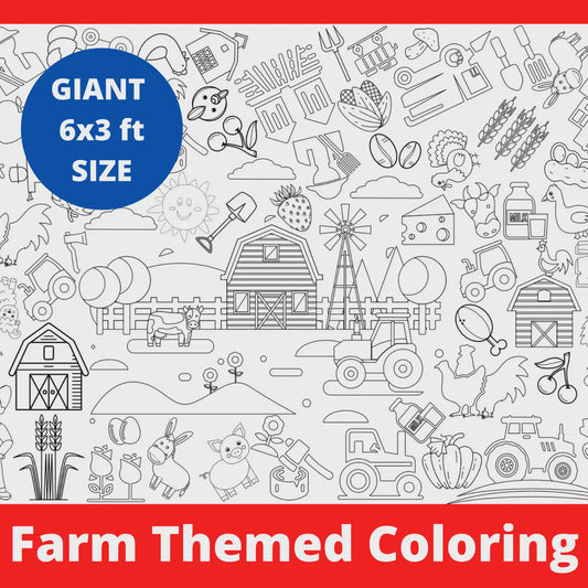Farm Coloring Tablecloth