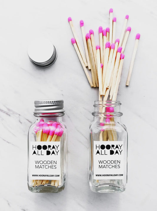 Colorful Wooden Matches - Pink
