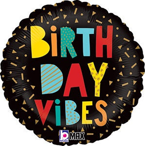 Foil Standard - Birthday Vibes Helium Balloon