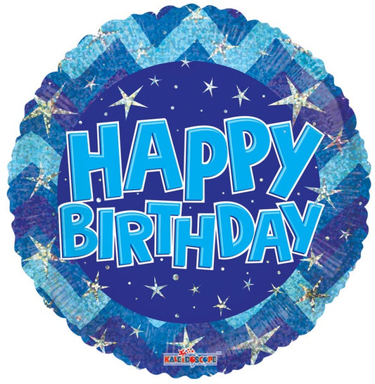 Foil Standard - Blue Happy Birthday Helium Balloon