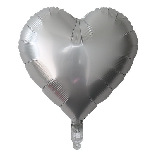 Foil Standard - Heart Matte Silver