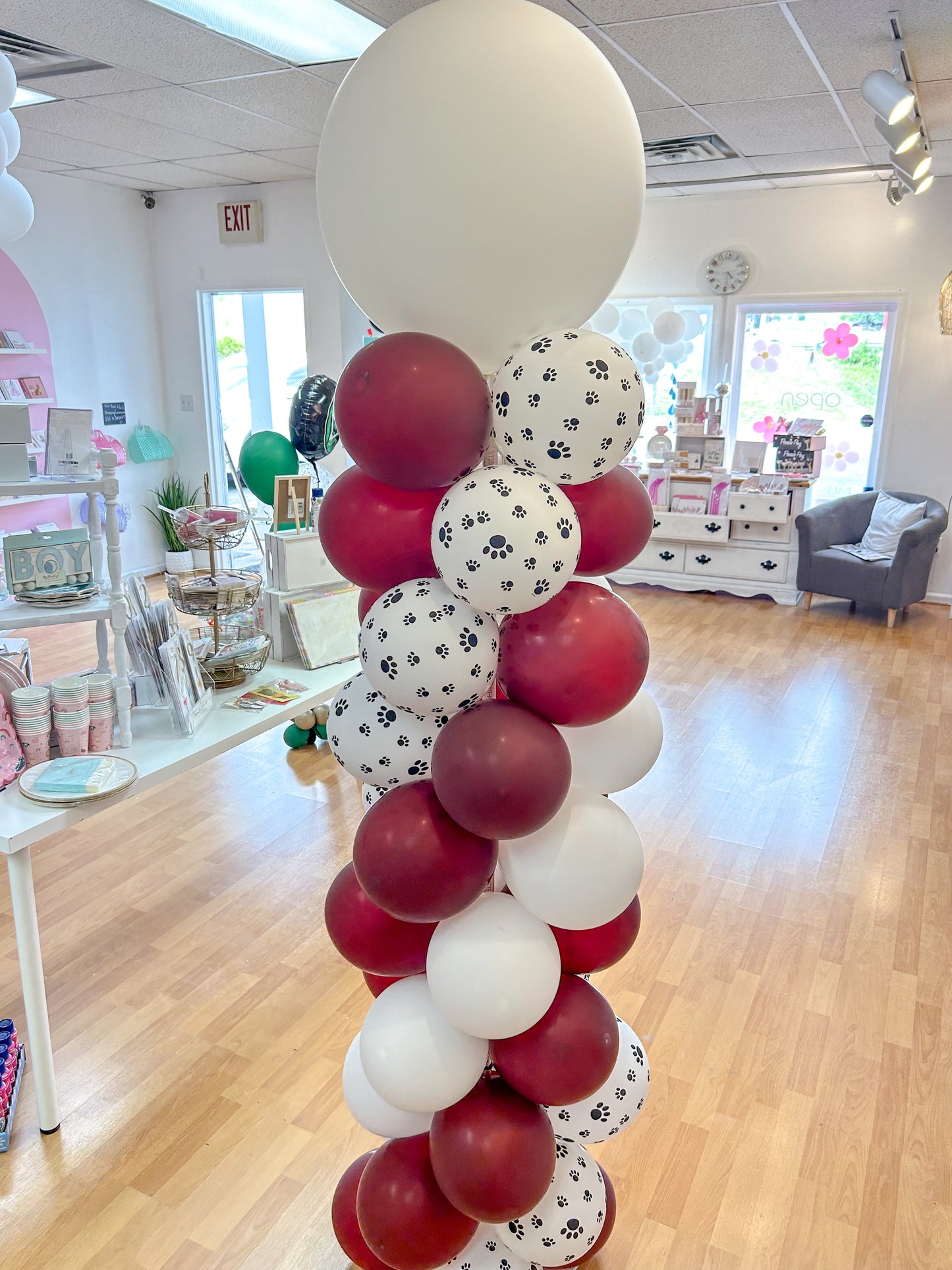 Spiral Balloon Column - Plain Topper