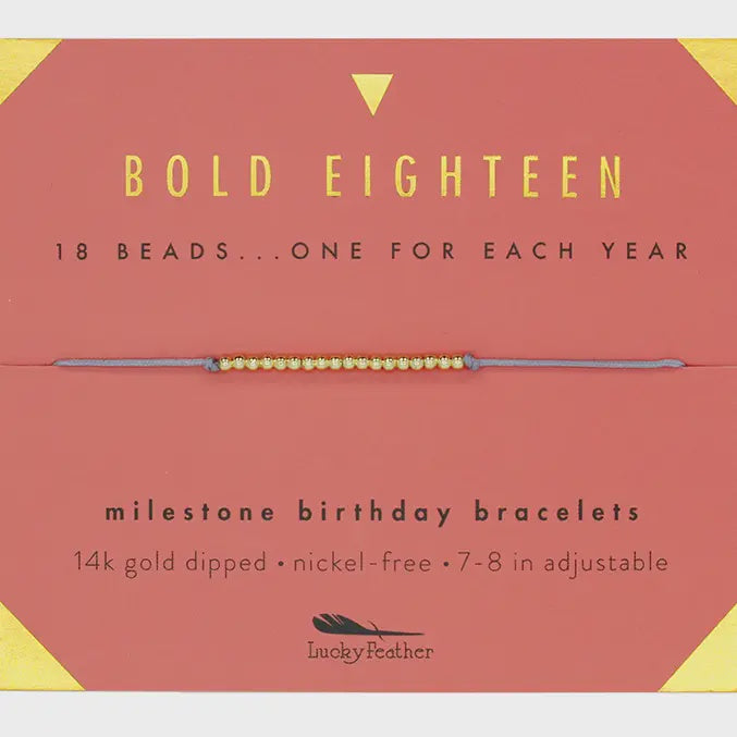 Milestone Birthday Bracelet - Bold Eighteen