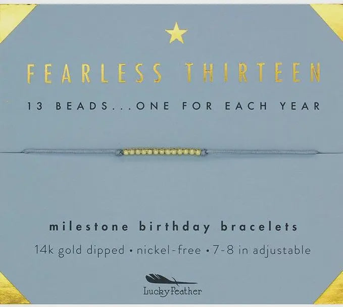 Milestone Birthday Bracelet - Fearless Thirteen